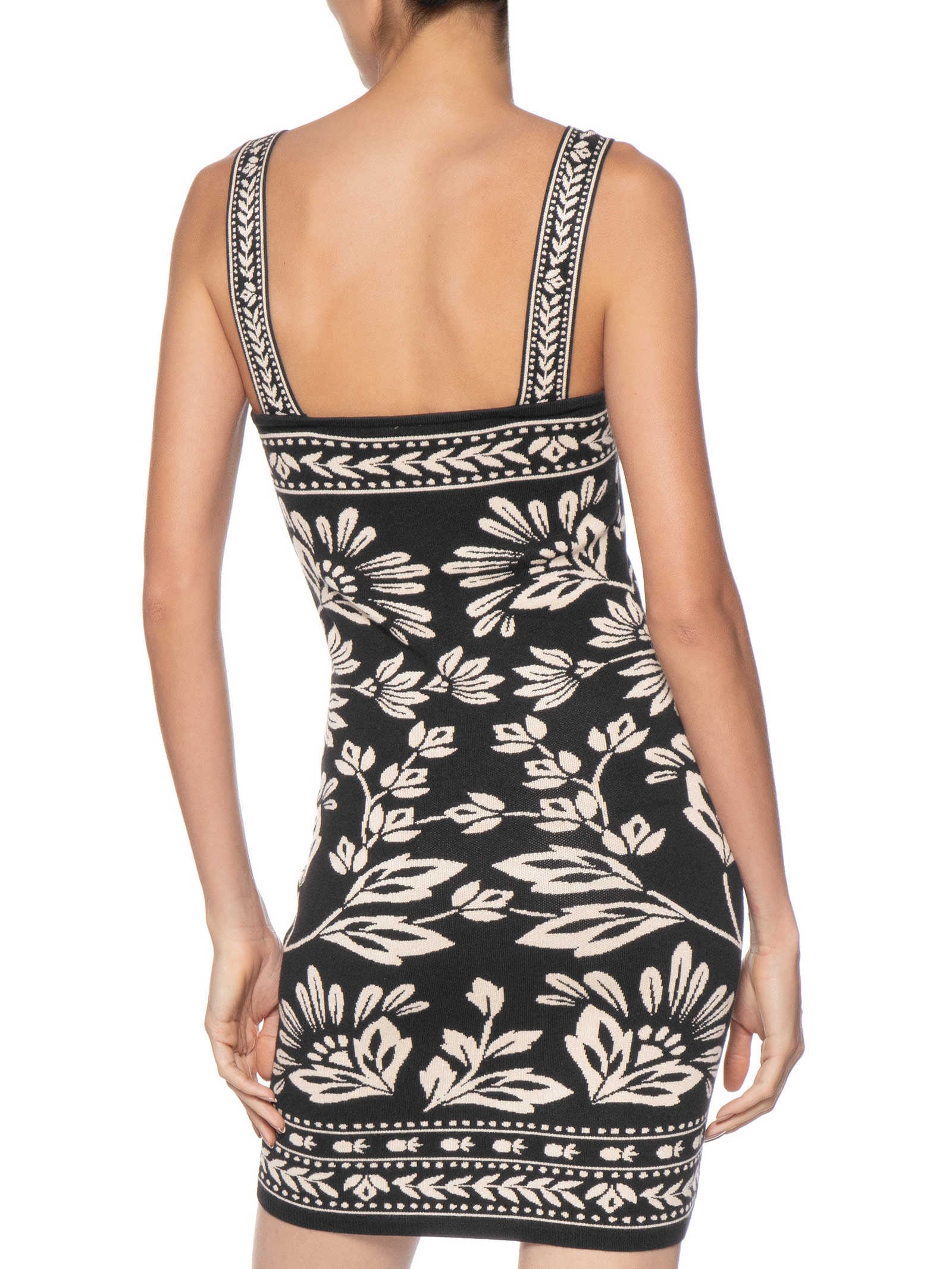 Vestido Tricot Curto Daniela Preto Farm