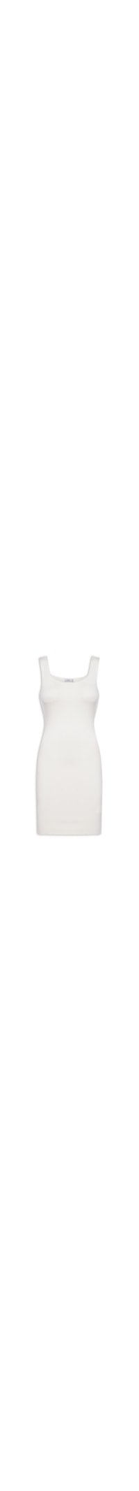 Vestido Tricot Decote Quadrado - Off White