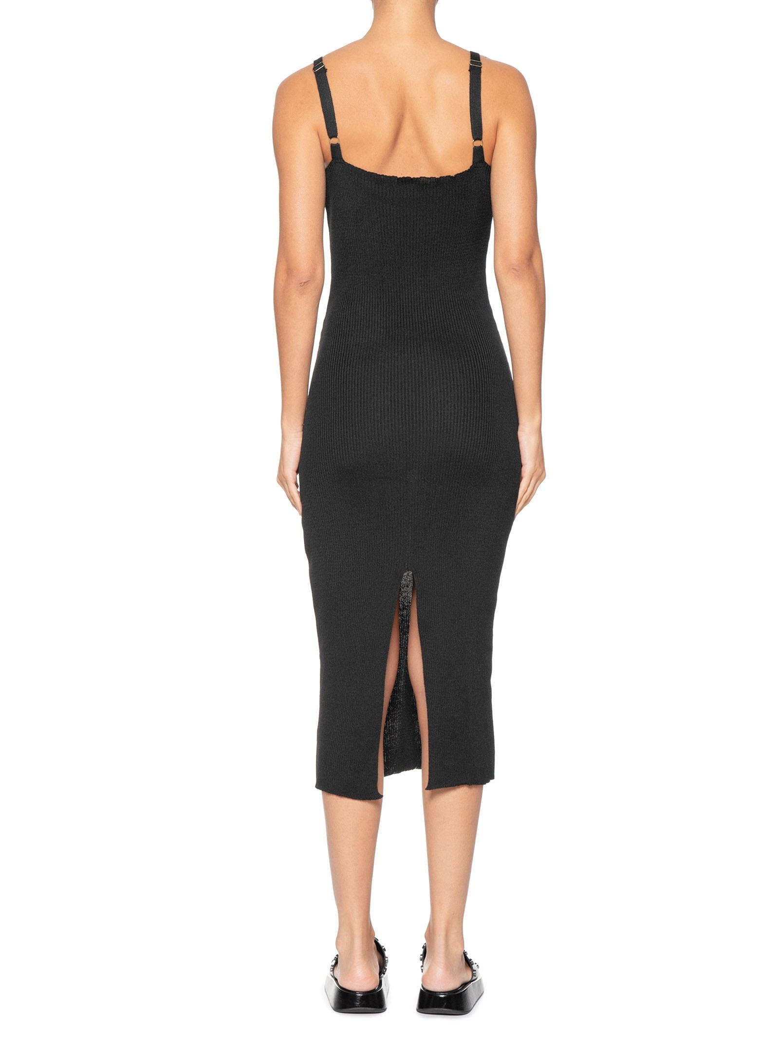 Vestido Tricot Fenda Preto Dress To