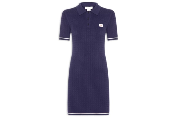 Vestido Tricot GL Polo Curto - Azul
