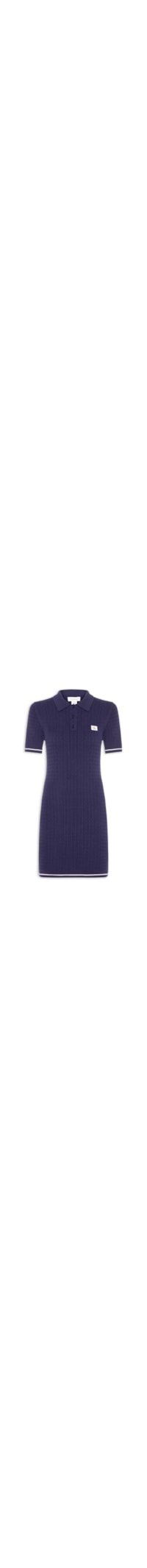 Vestido Tricot GL Polo Curto - Azul