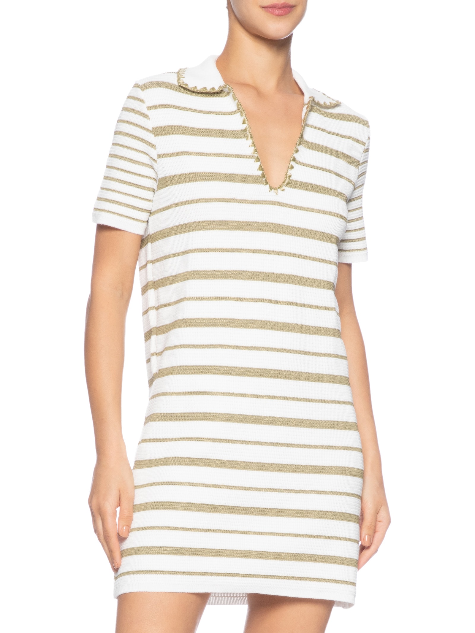 Vestido Tricot Listras Verde Animale Jeans