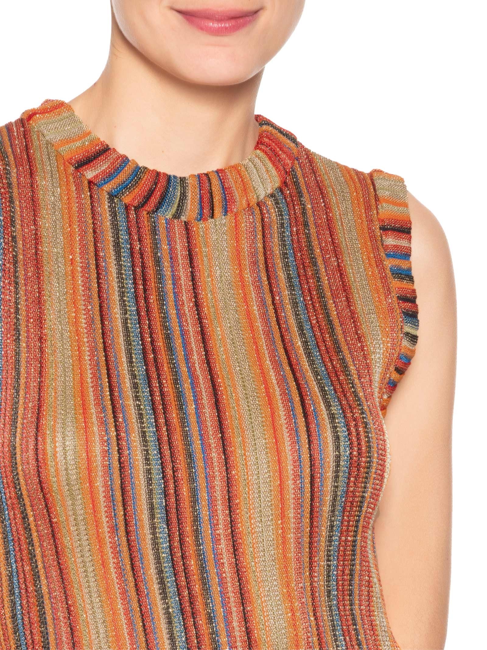 Vestido Tricot Longo Nervuras Vermelho Osklen