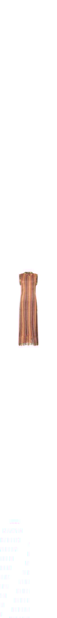 Vestido Tricot Longo Nervuras - Vermelho