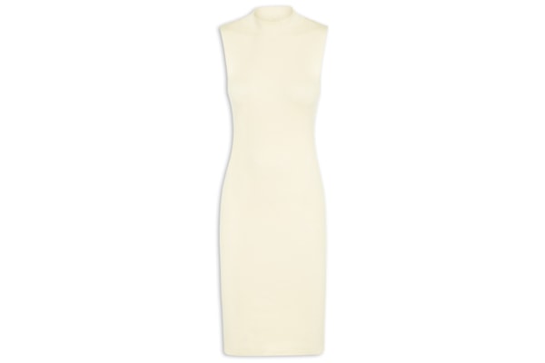 Vestido Tricot Midi - Bege 