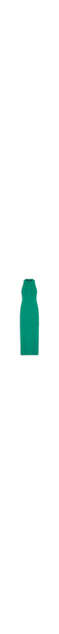 Vestido Tricot Midi Gola - Verde