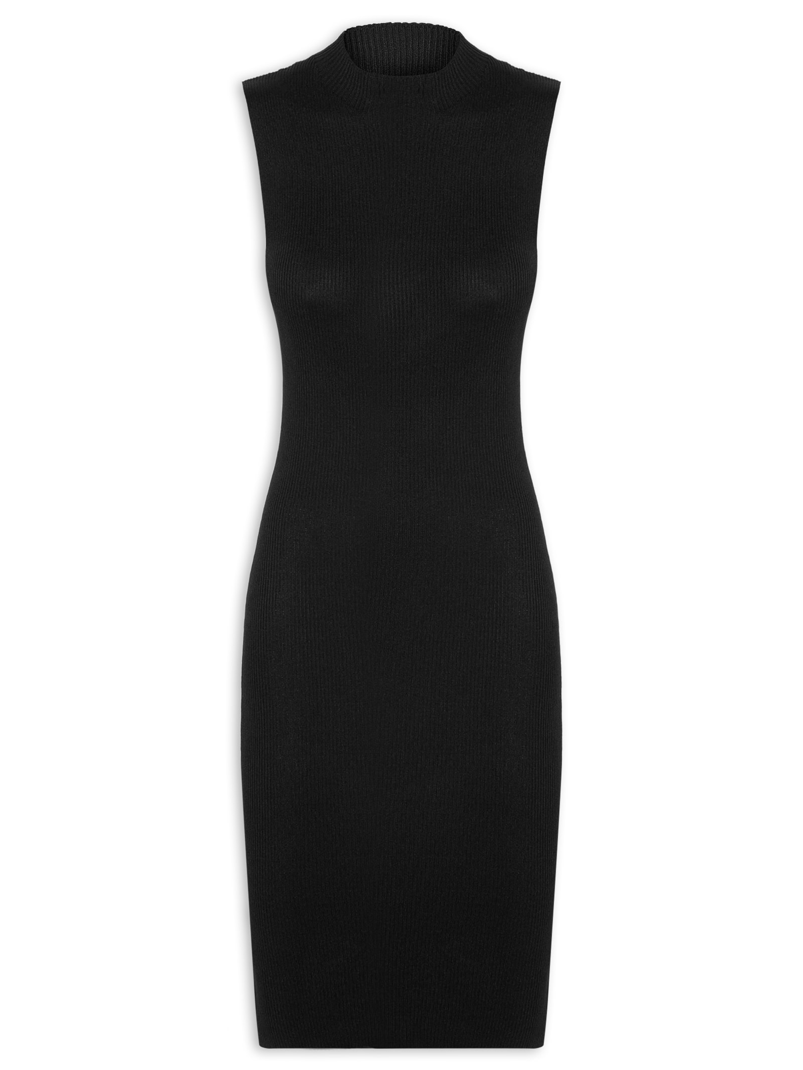Basiq - Vestido Tricot Midi - Preto