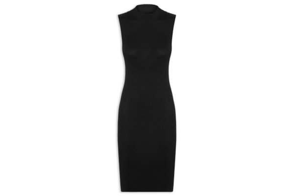 Vestido Tricot Midi - Preto