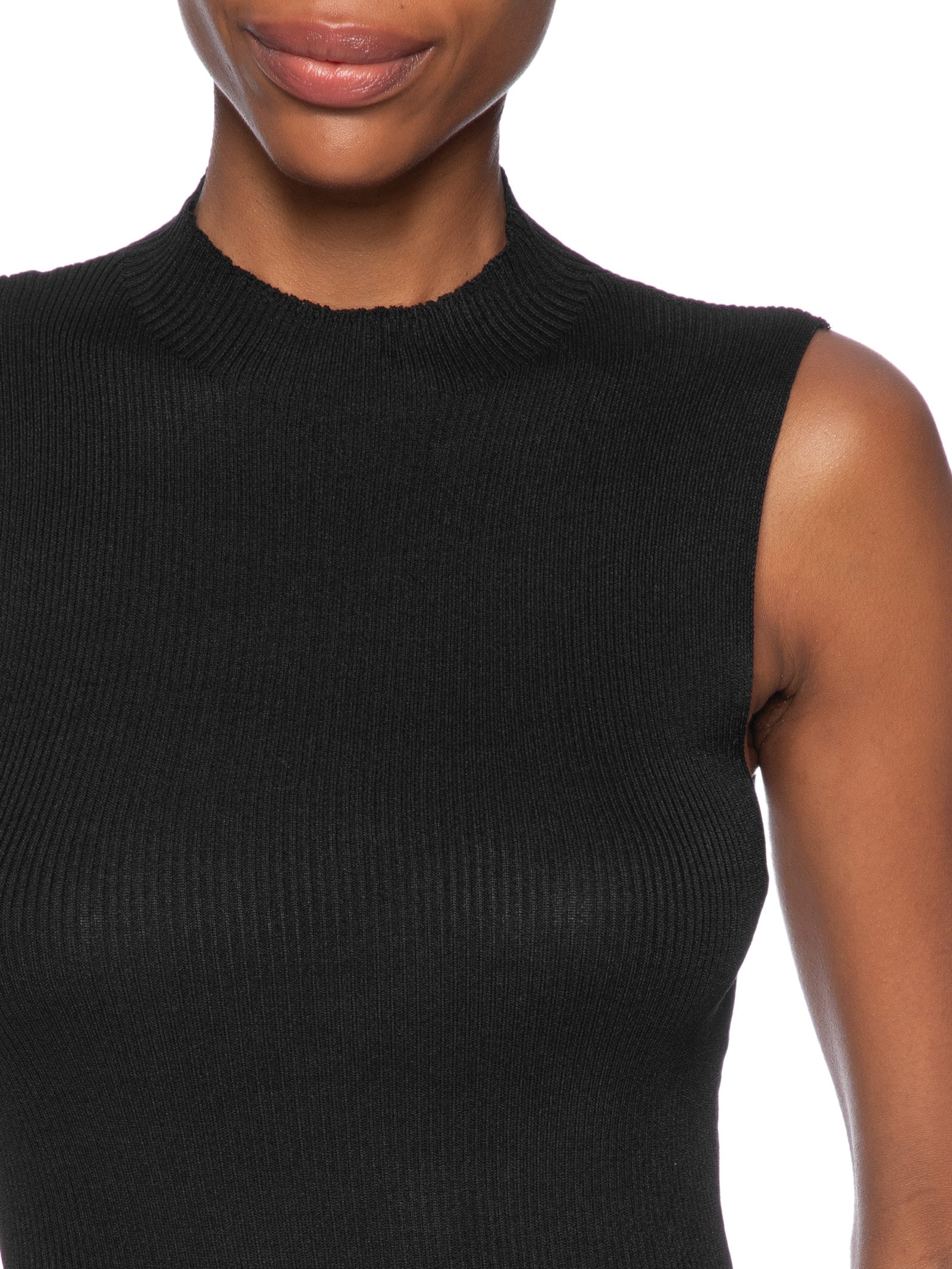 Vestido Tricot Midi Preto Basiq