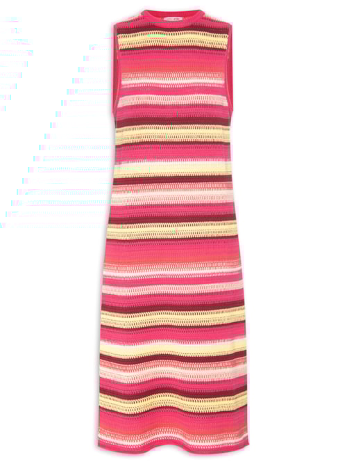 Vestido Tricot Midi – Rosa