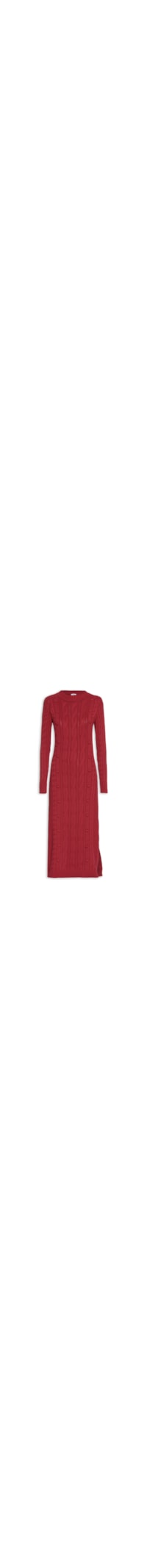 Vestido Tricot Midi - Vermelho