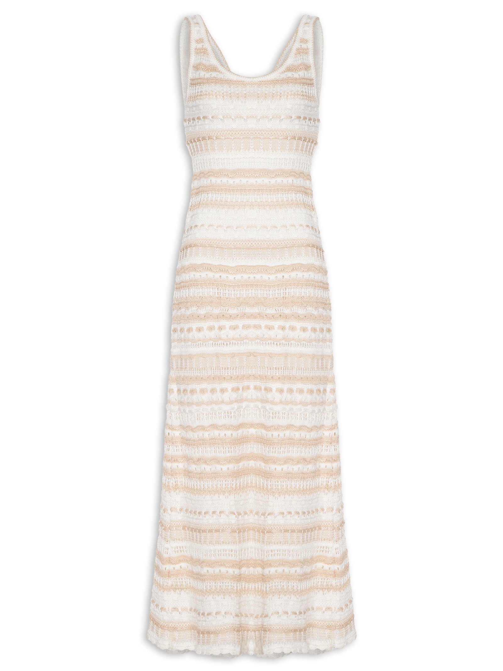 Vestido Tricot Multitextura Lab Branco Cantão