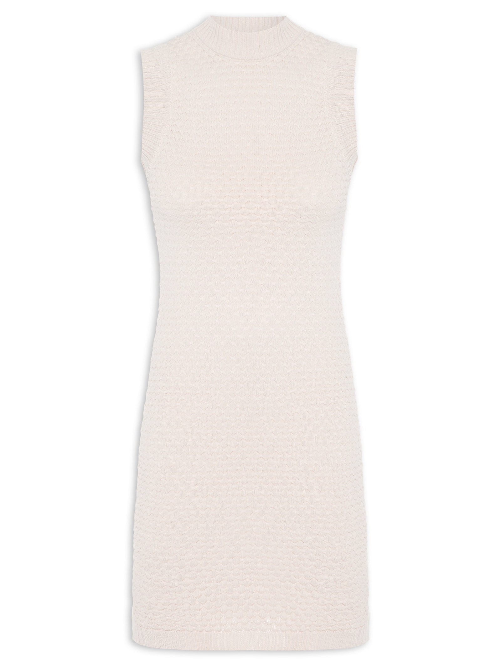 Vestido Tricot Off White Colcci