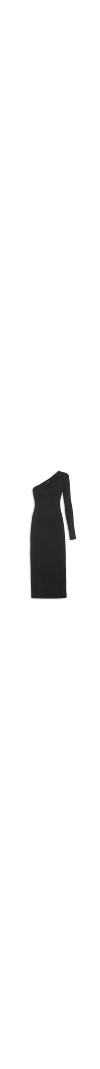 Vestido Tricot Ombro Só - Preto