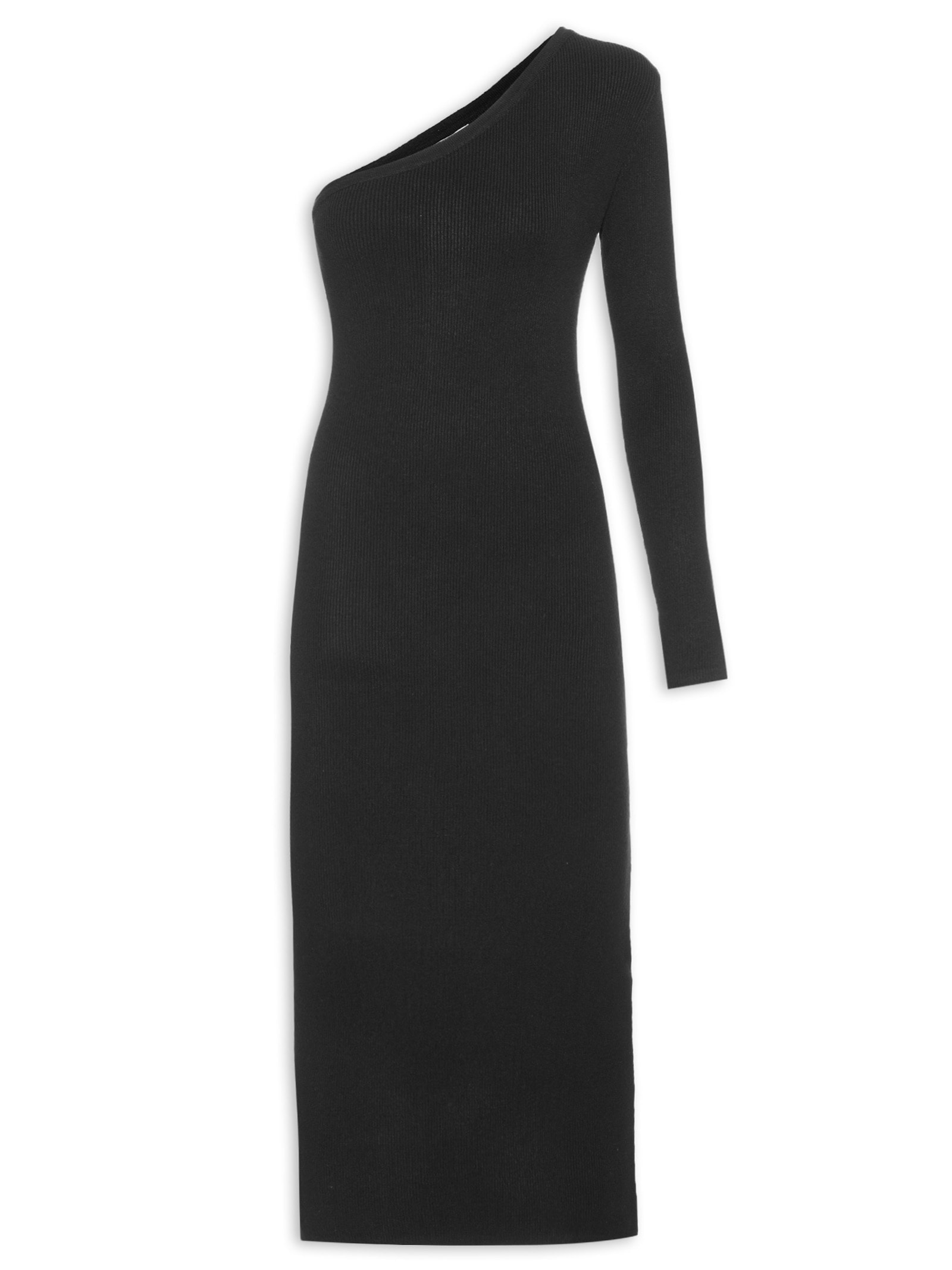 Vestido Tricot Ombro Só Preto Dress To