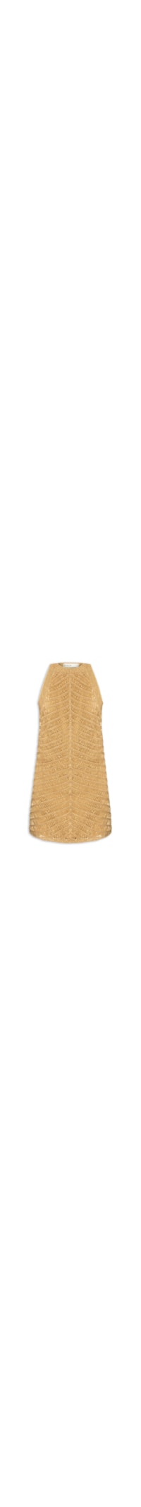 Vestido Tricot Resort Curto - Dourado