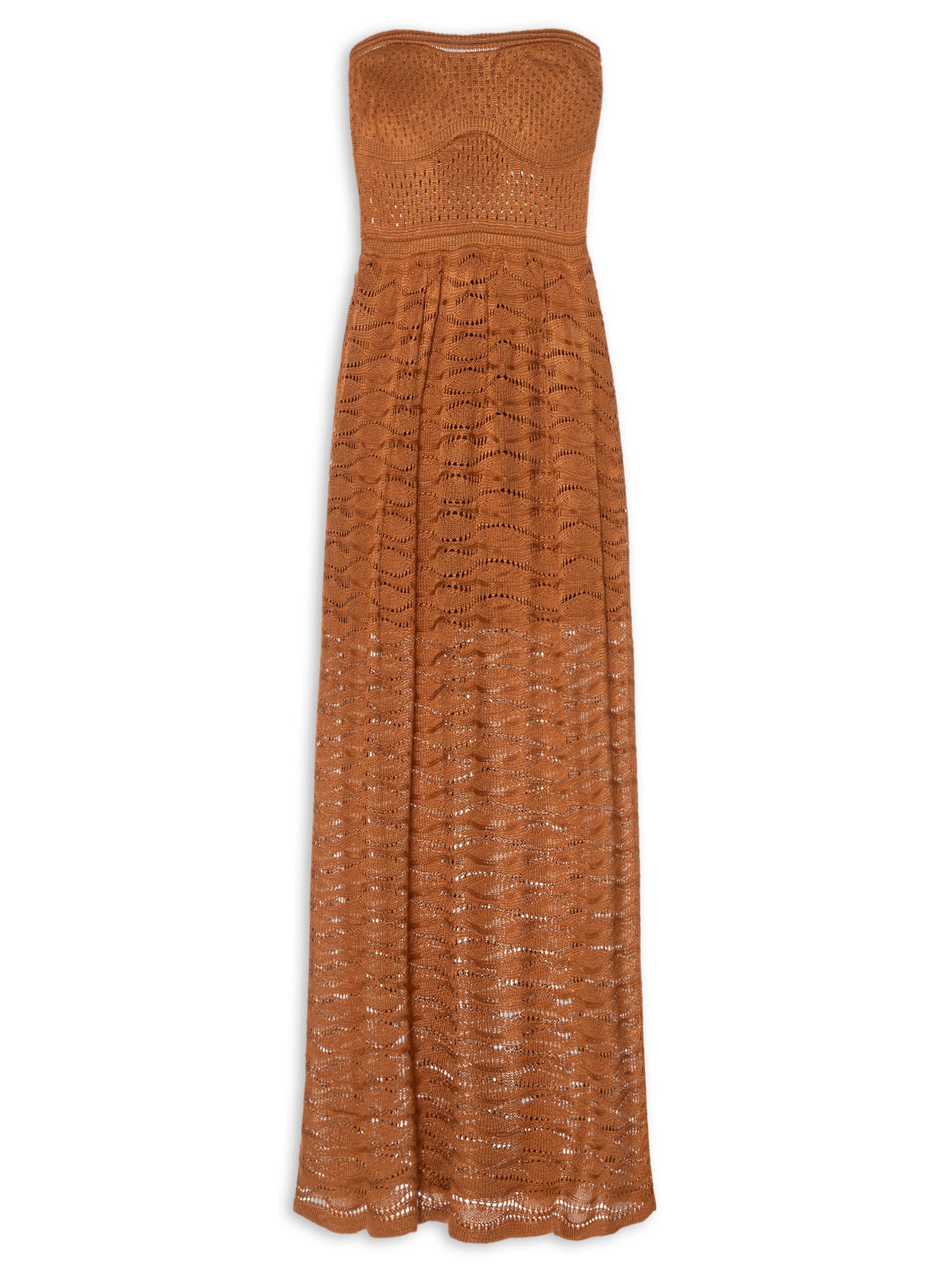 Vestido Tricot Sem Alça Bege Cacay