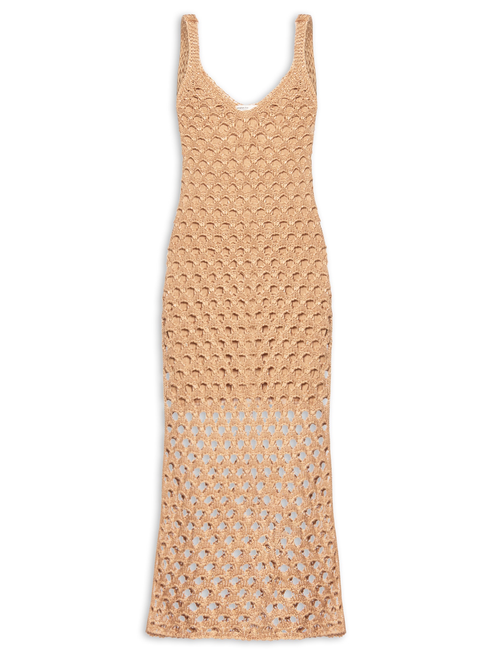 Vestido Tricot Veraneio Luréx Dourado Dress To