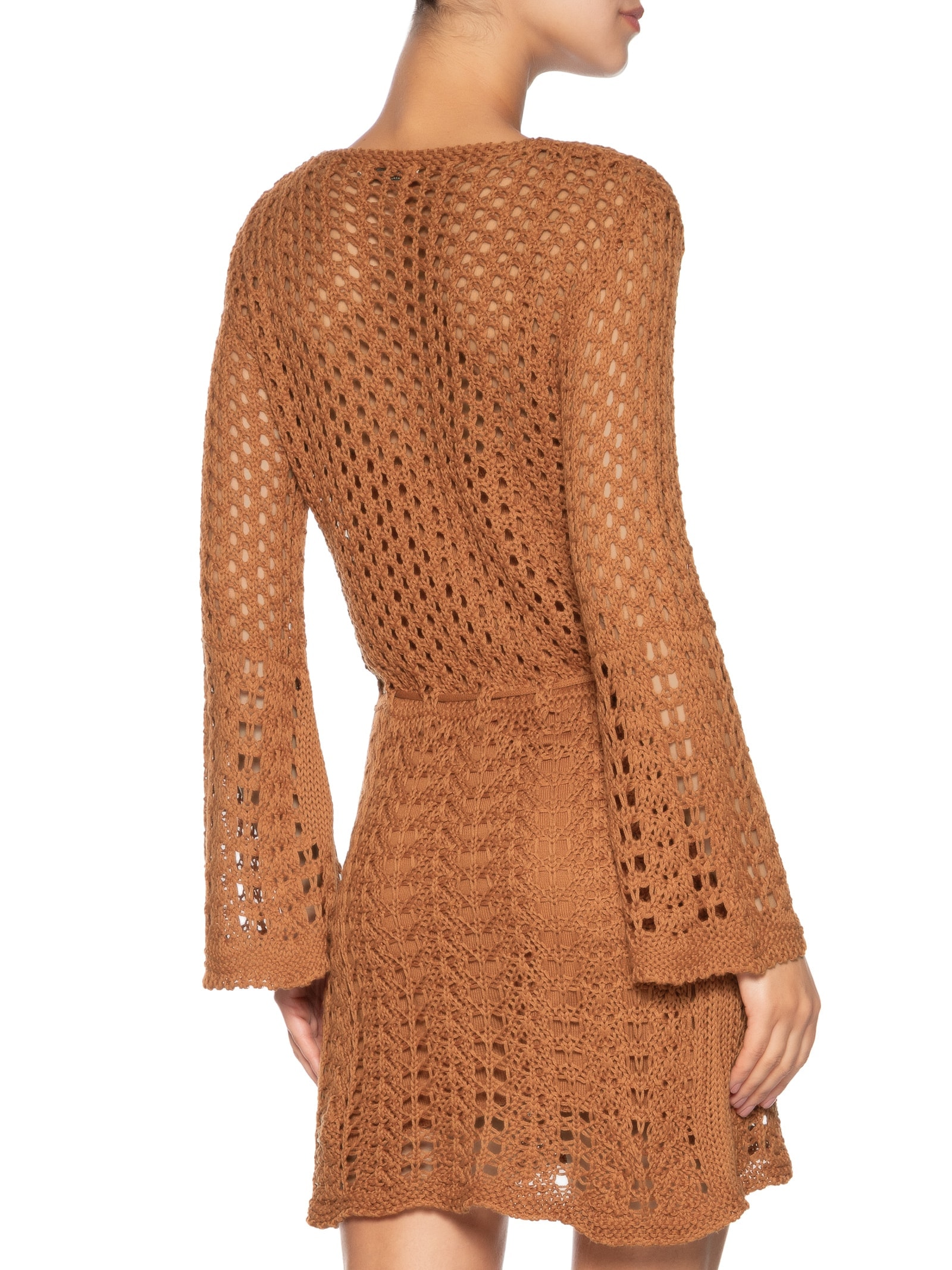 Vestido Tricot Vintage Botões Marrom   Dress To