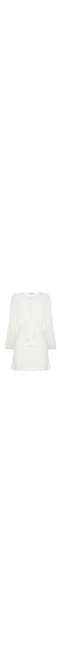 Vestido Tricot Vintage Botões - Off White