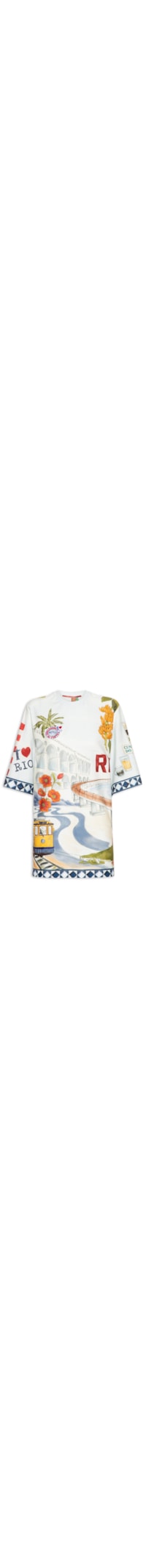 Vestido Tshirt Big Encanto Do Rio - Off White
