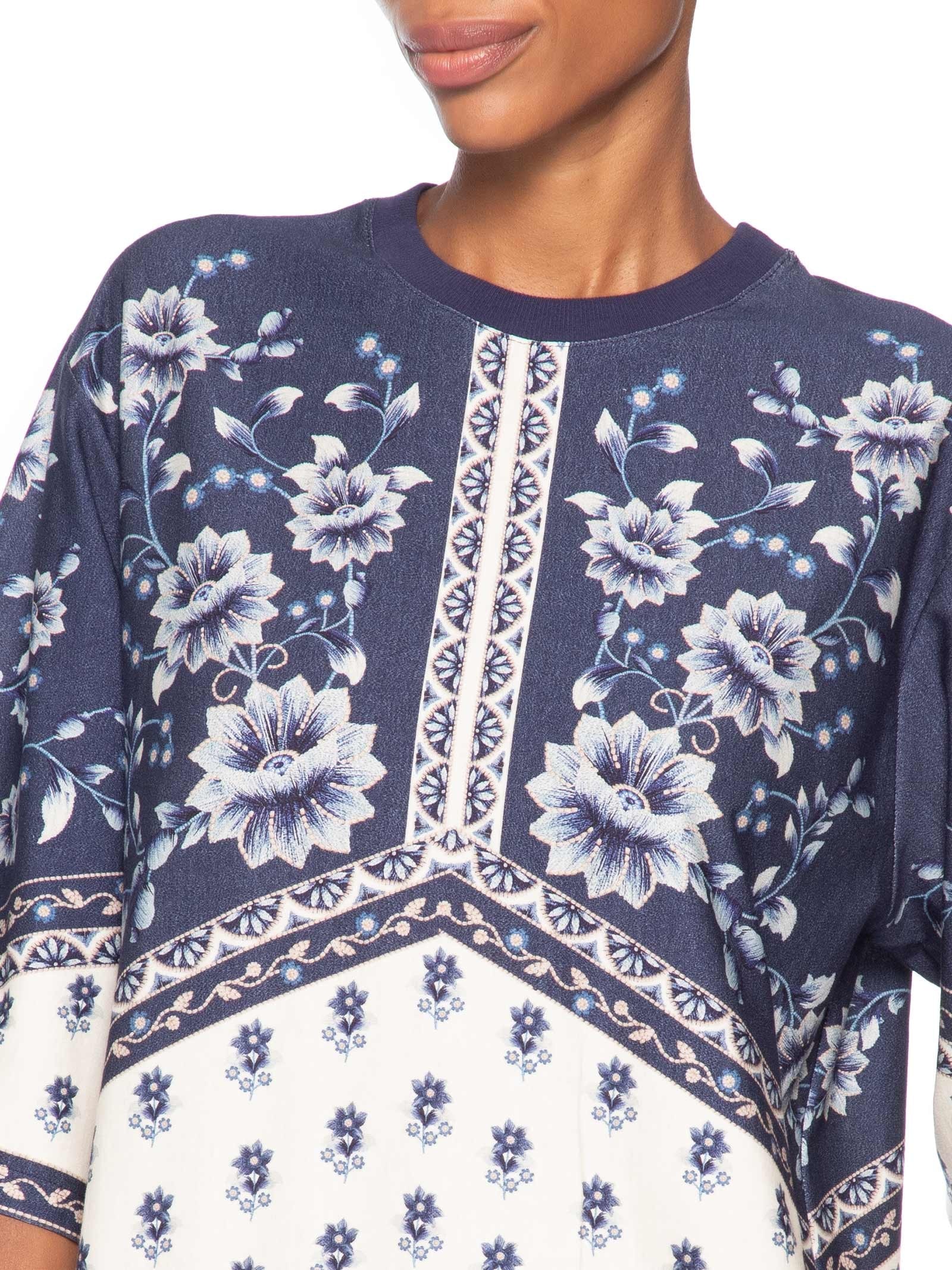Vestido  TShirt Big Nara Azul Farm
