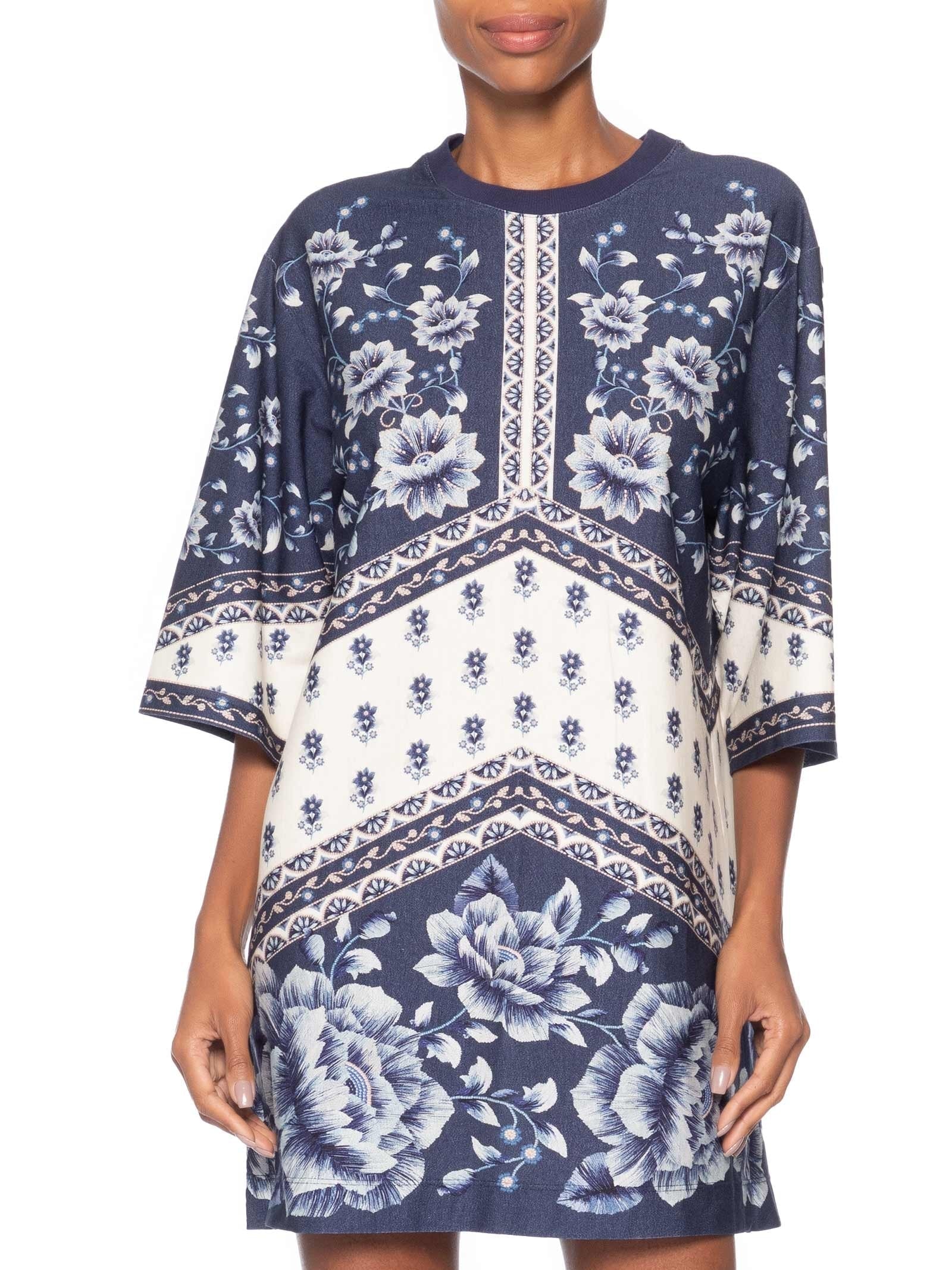 Vestido  TShirt Big Nara Azul Farm