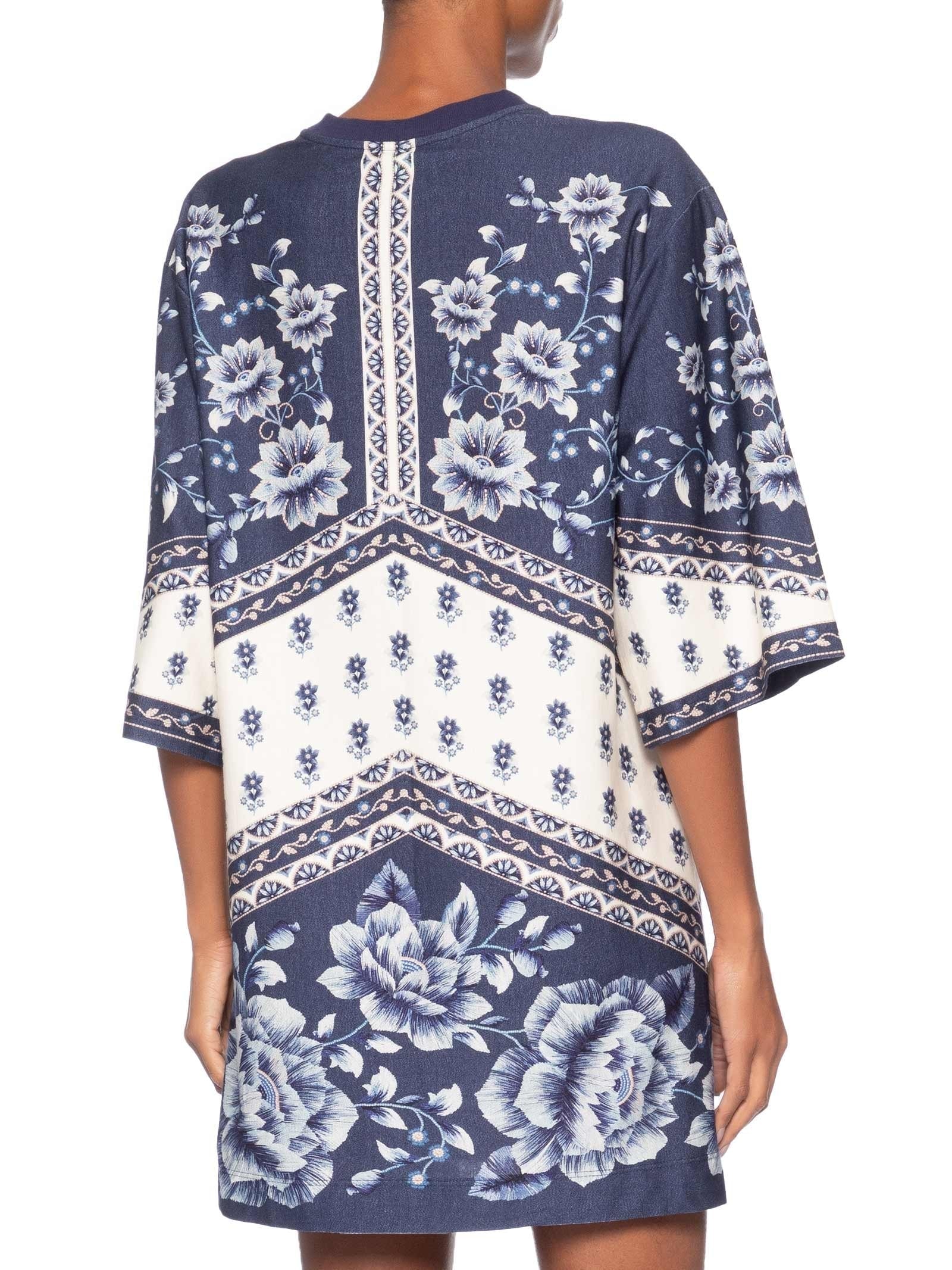 Vestido  TShirt Big Nara Azul Farm