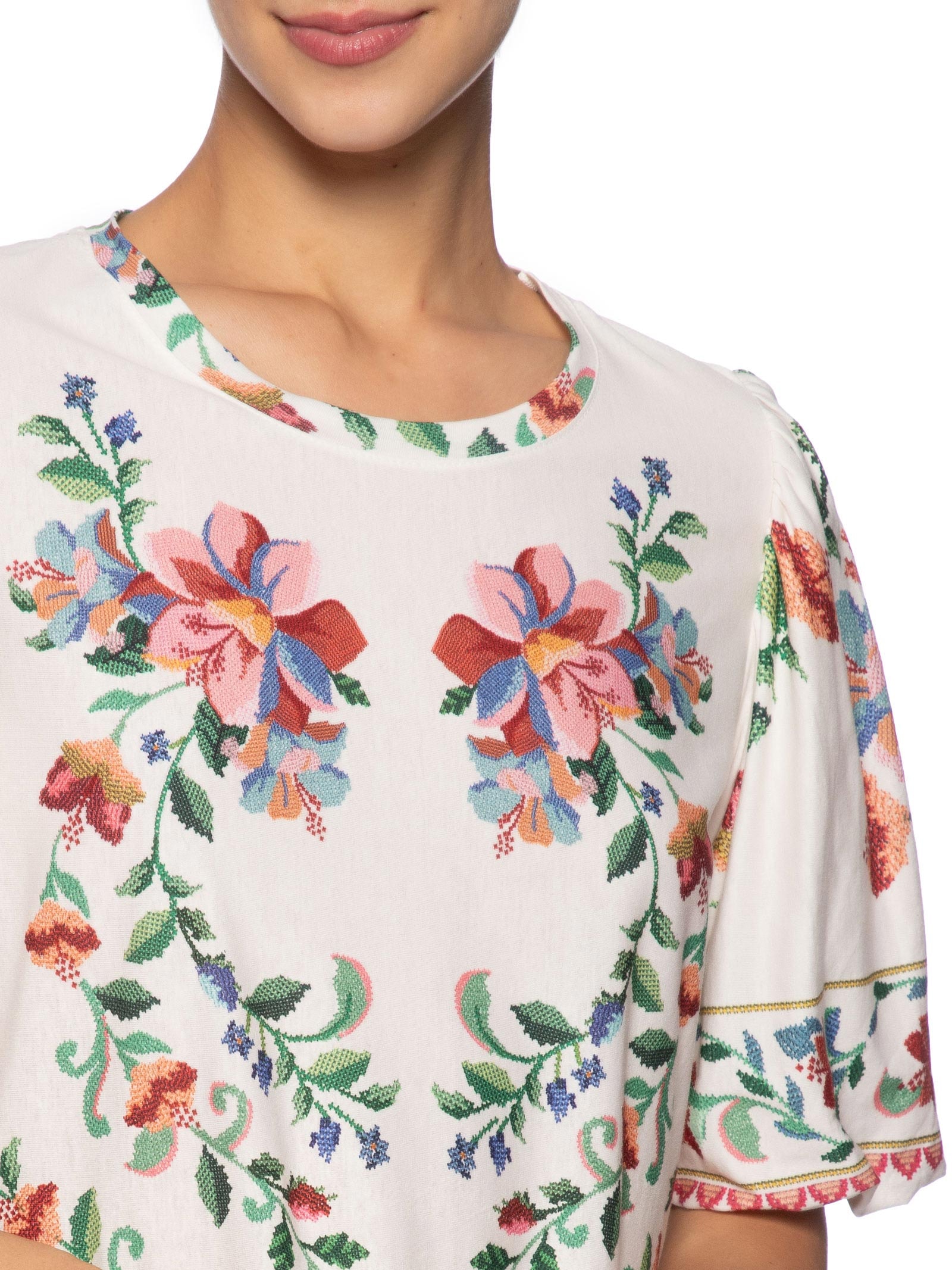 Vestido Tshirt Fofa Brisa Serena Off White Farm