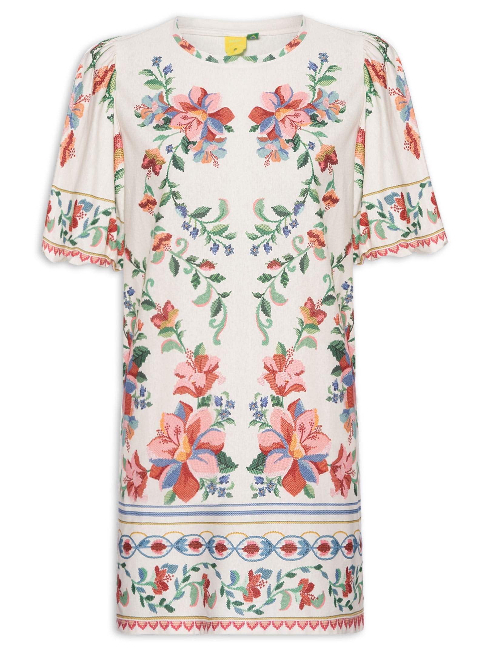 Vestido Tshirt Fofa Brisa Serena Off White Farm