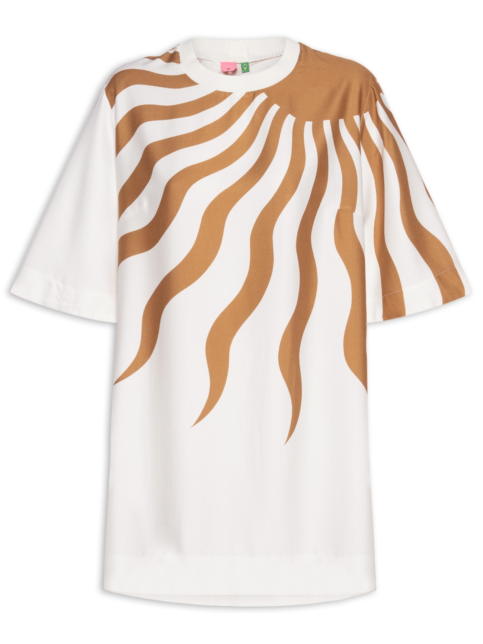 Vestido Tshirt Solare Branco Farm