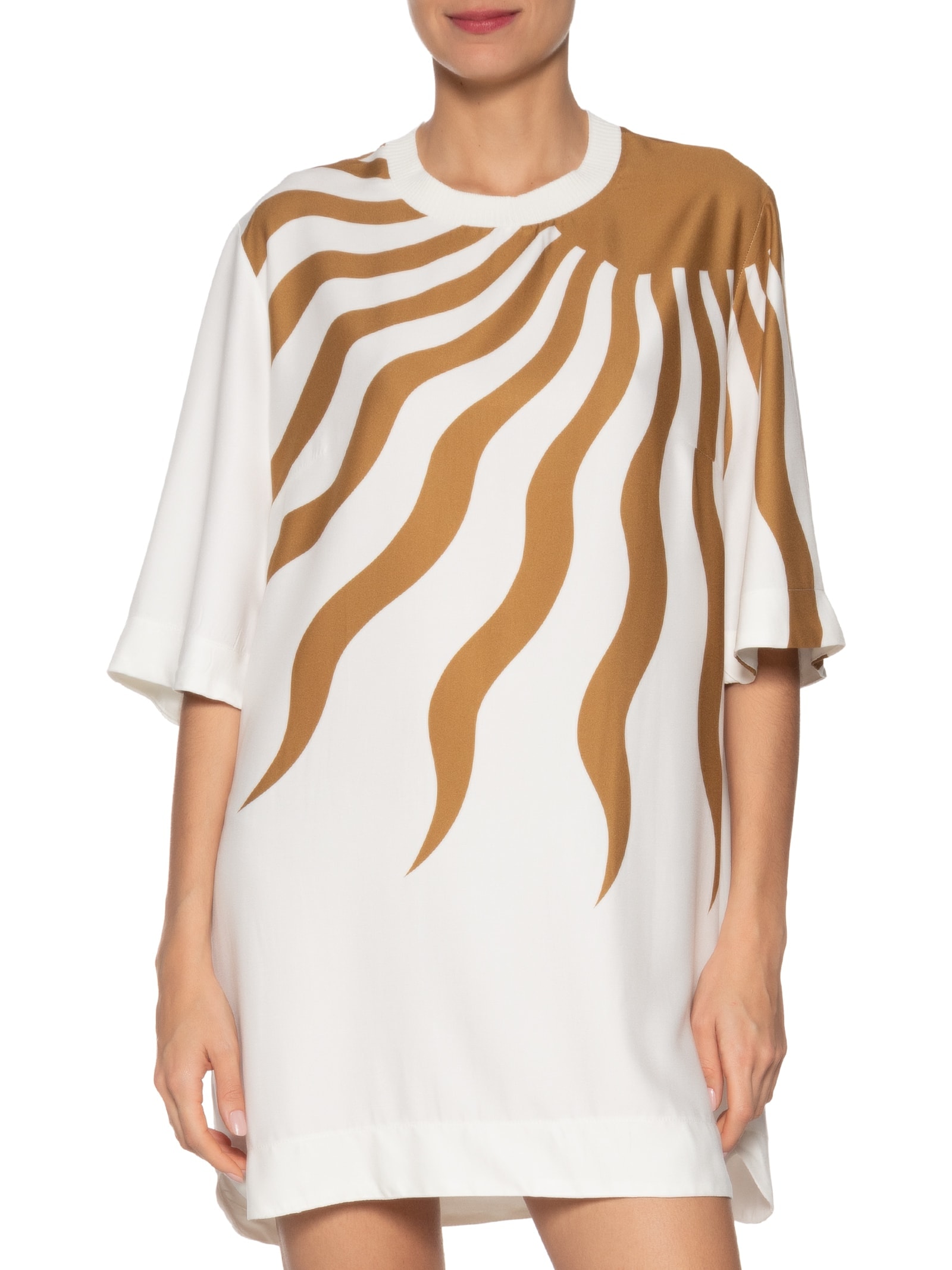 Vestido Tshirt Solare Branco Farm