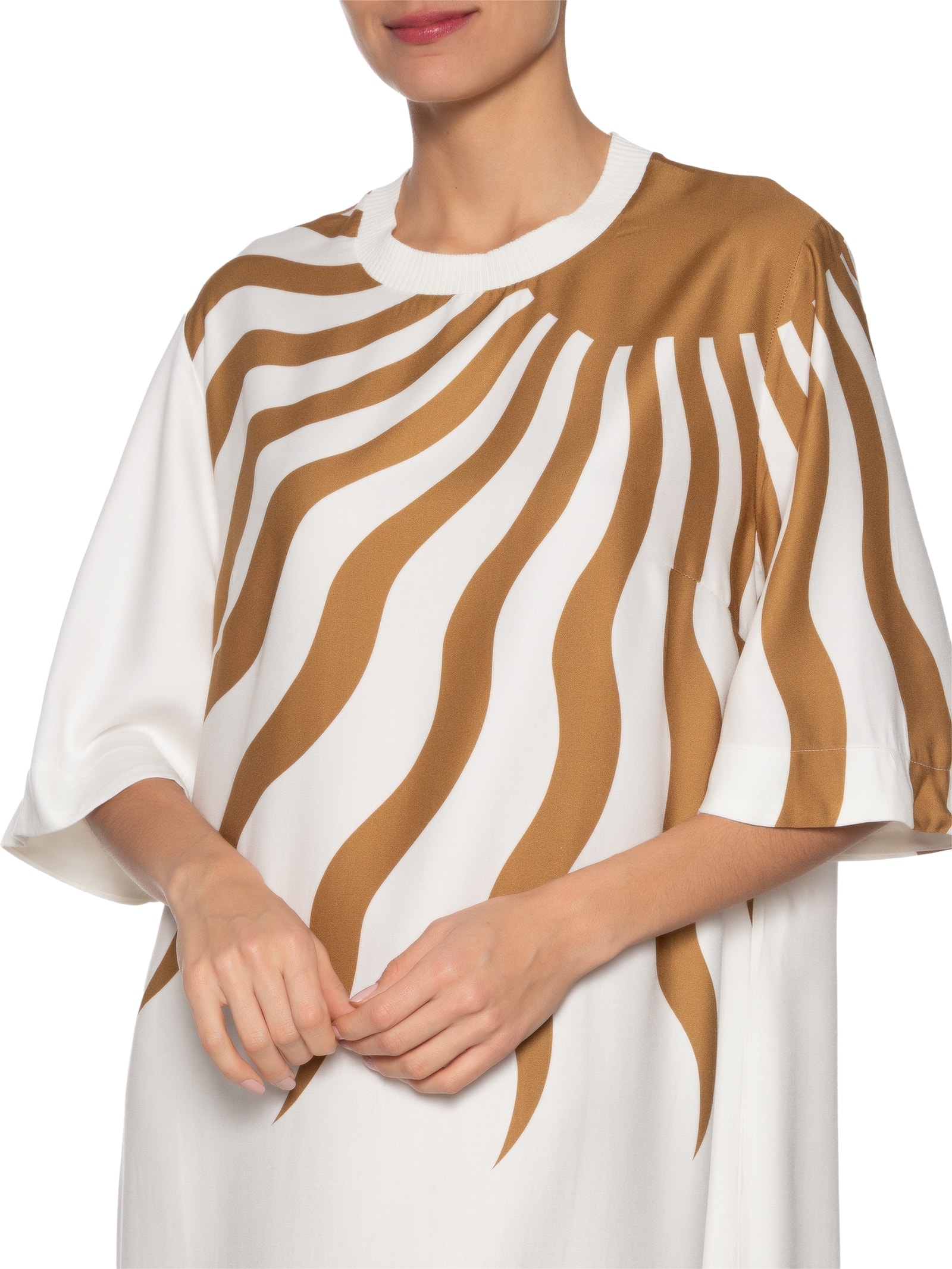 Vestido Tshirt Solare Branco Farm