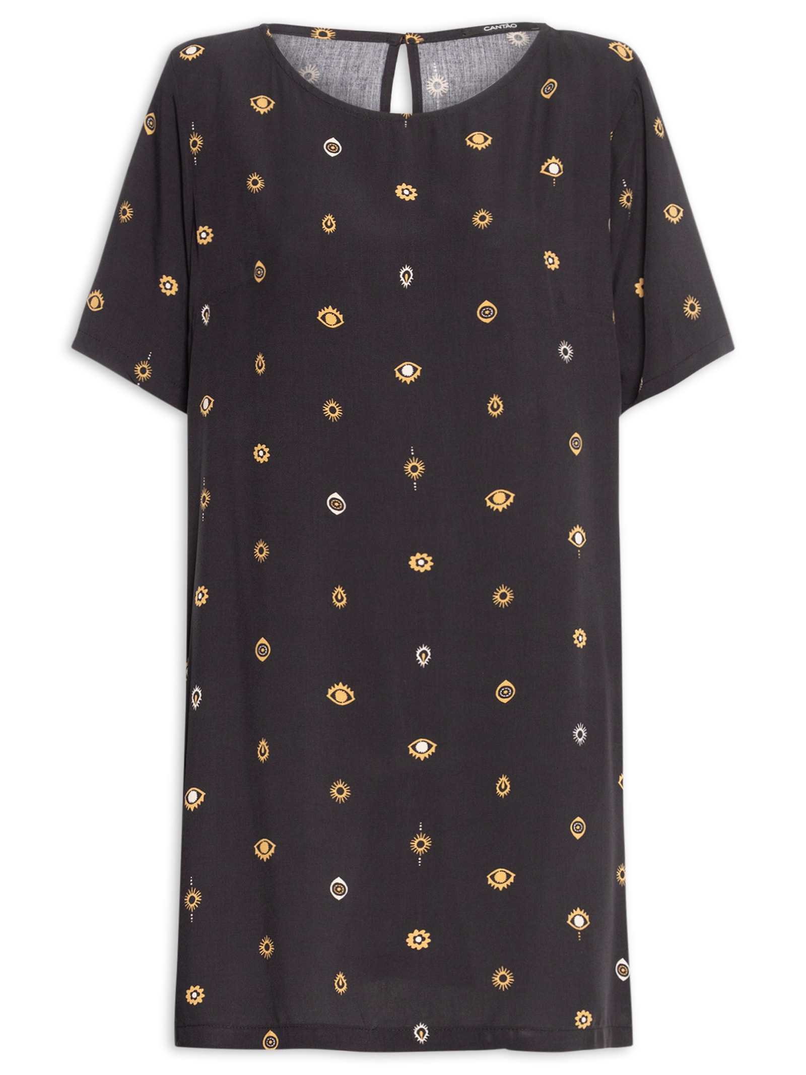 Vestido Tshirt Visão Preto Cantão