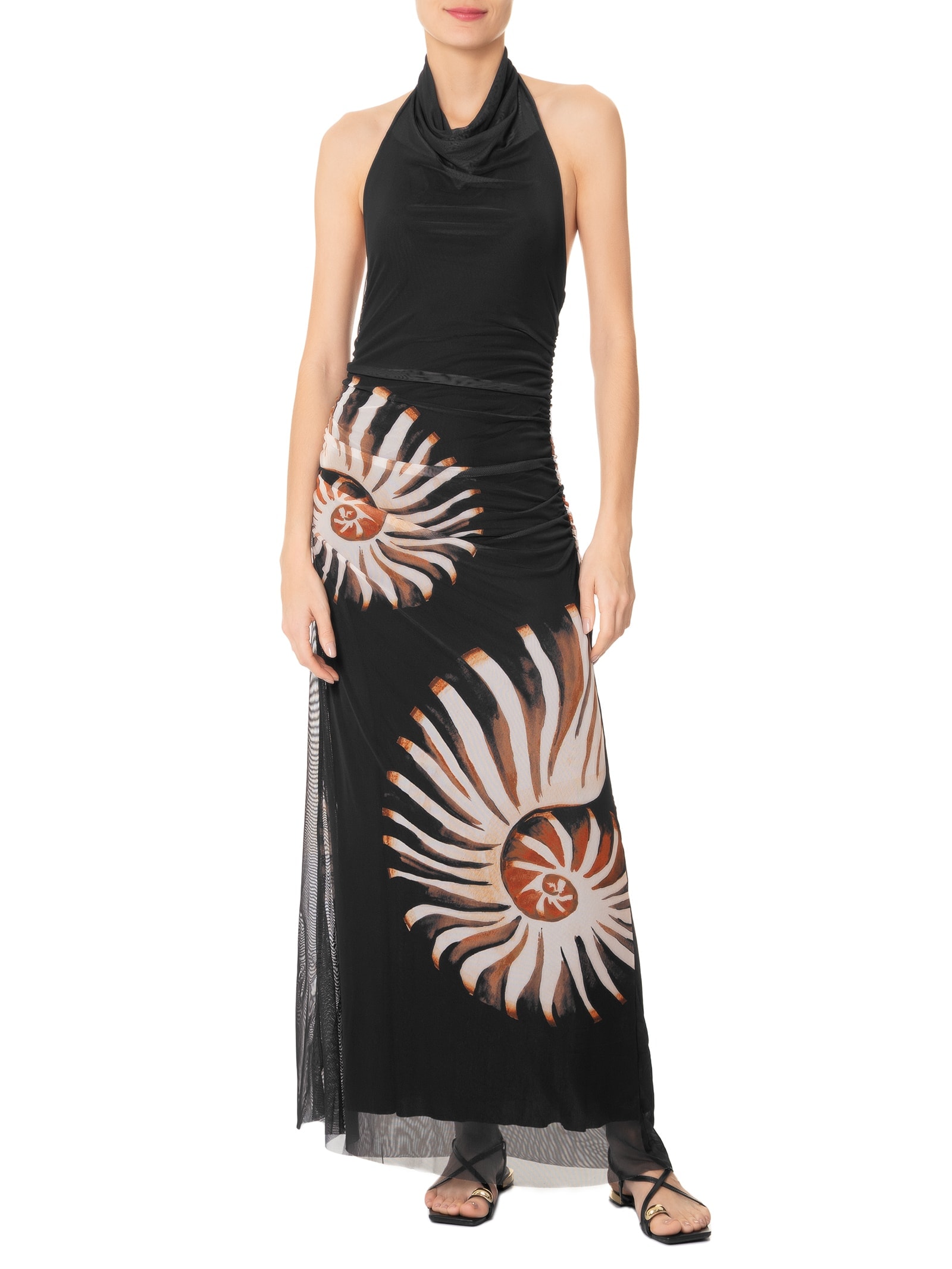 Vestido Tule Amonita Preto Farm