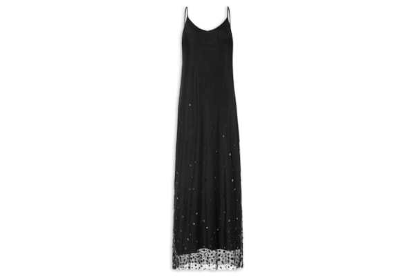 Vestido Tule Brilhos - Preto