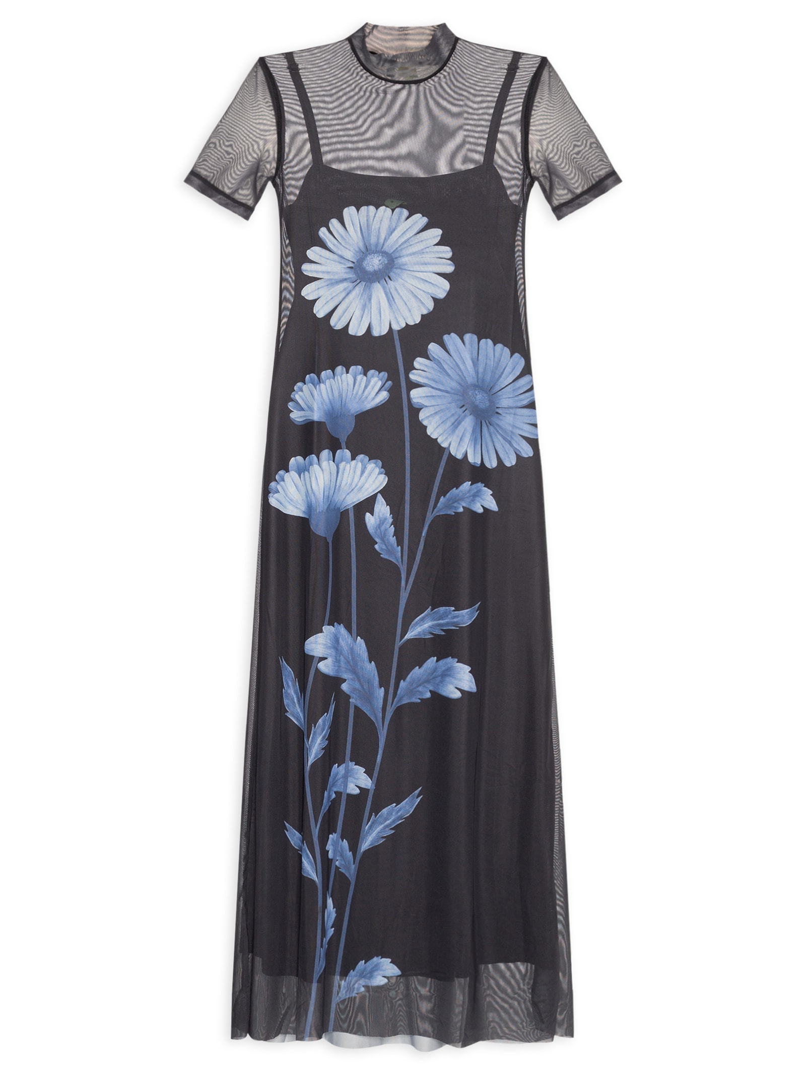 Vestido Tule Ciana Preto Farm