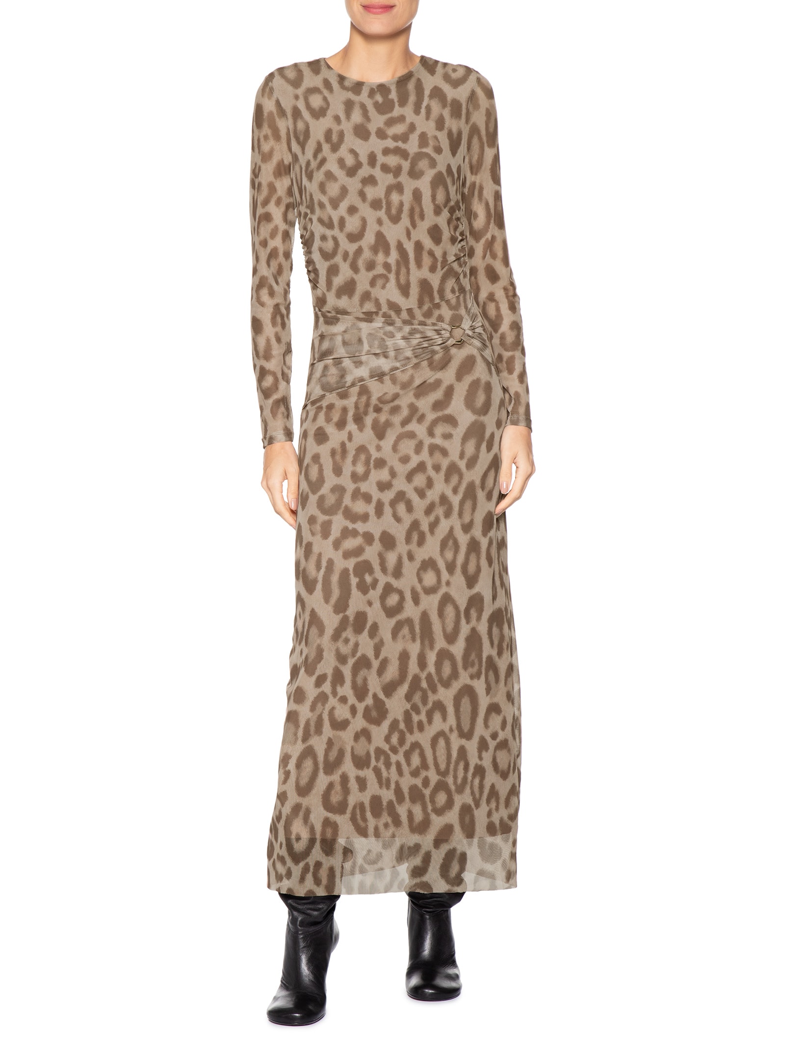 Vestido Tule Dafina Marrom Le Lis