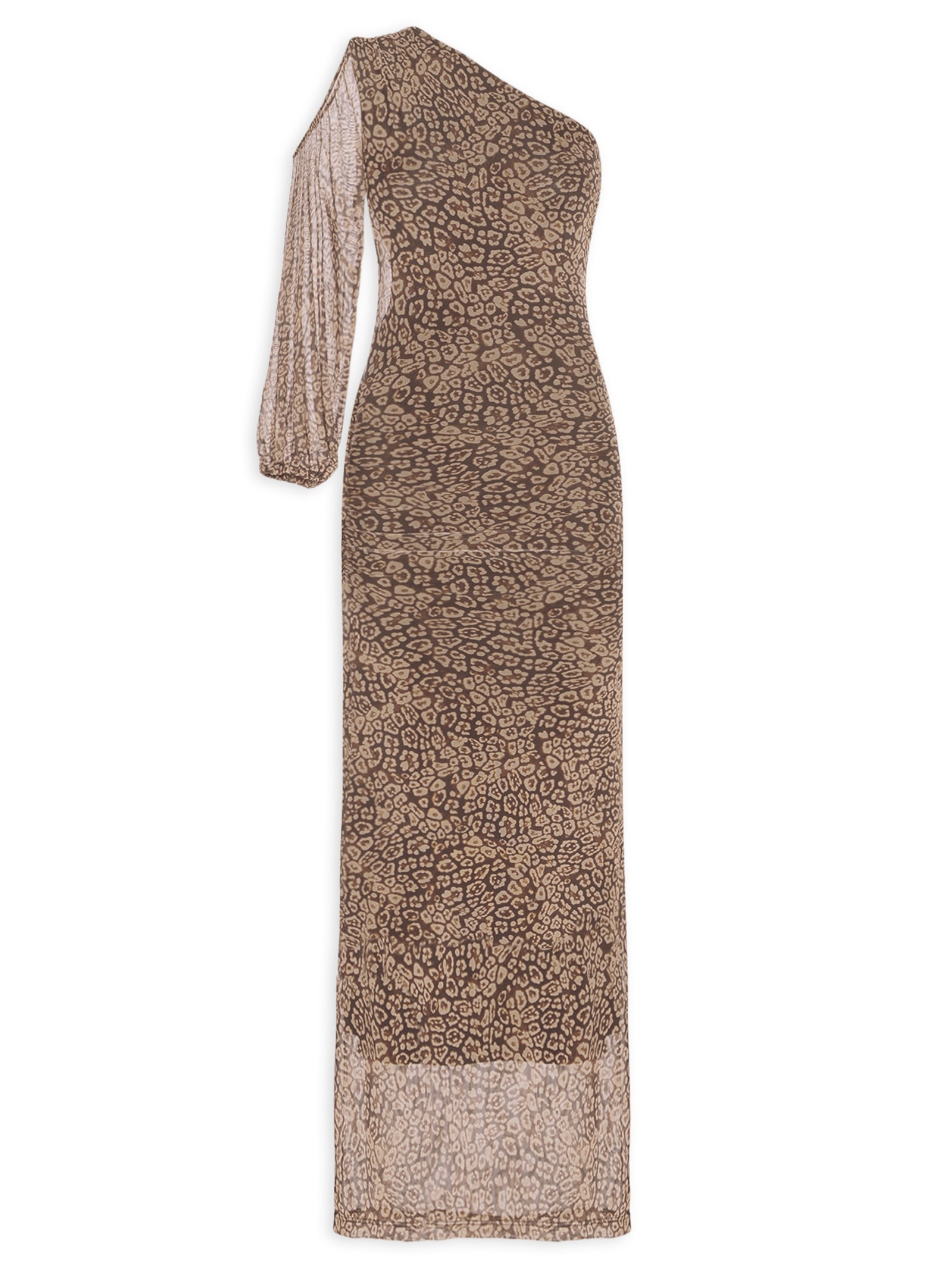 Vestido Tule Dalil Marrom Le Lis