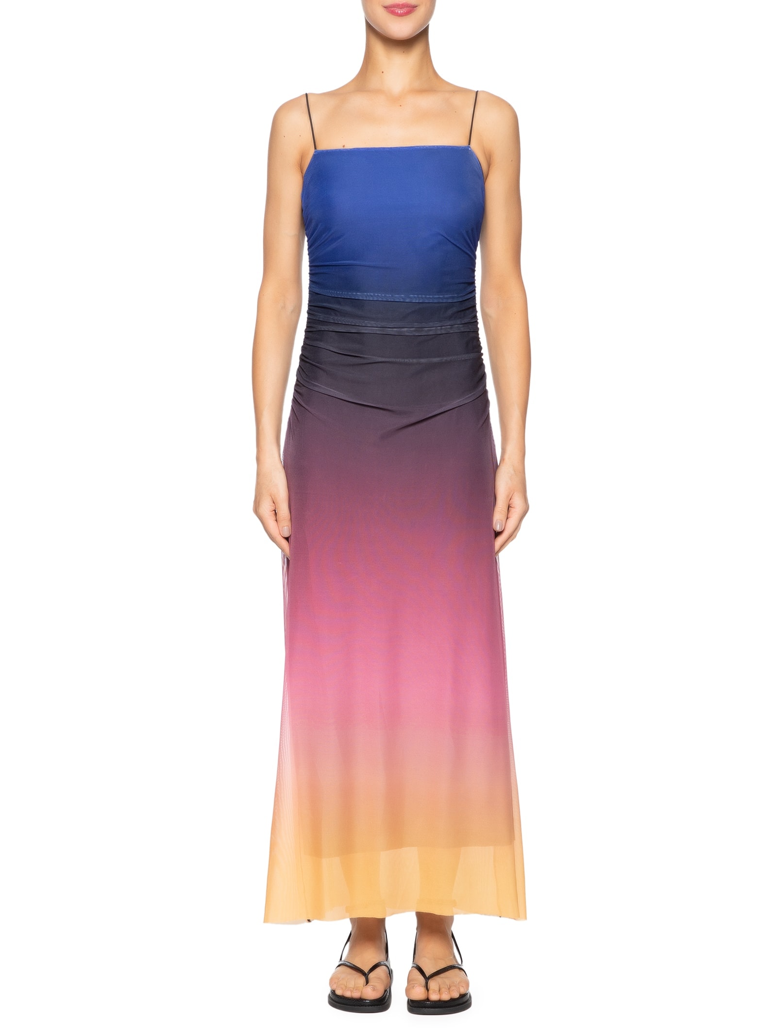 Vestido Tule Degadê Latina Azul Farm