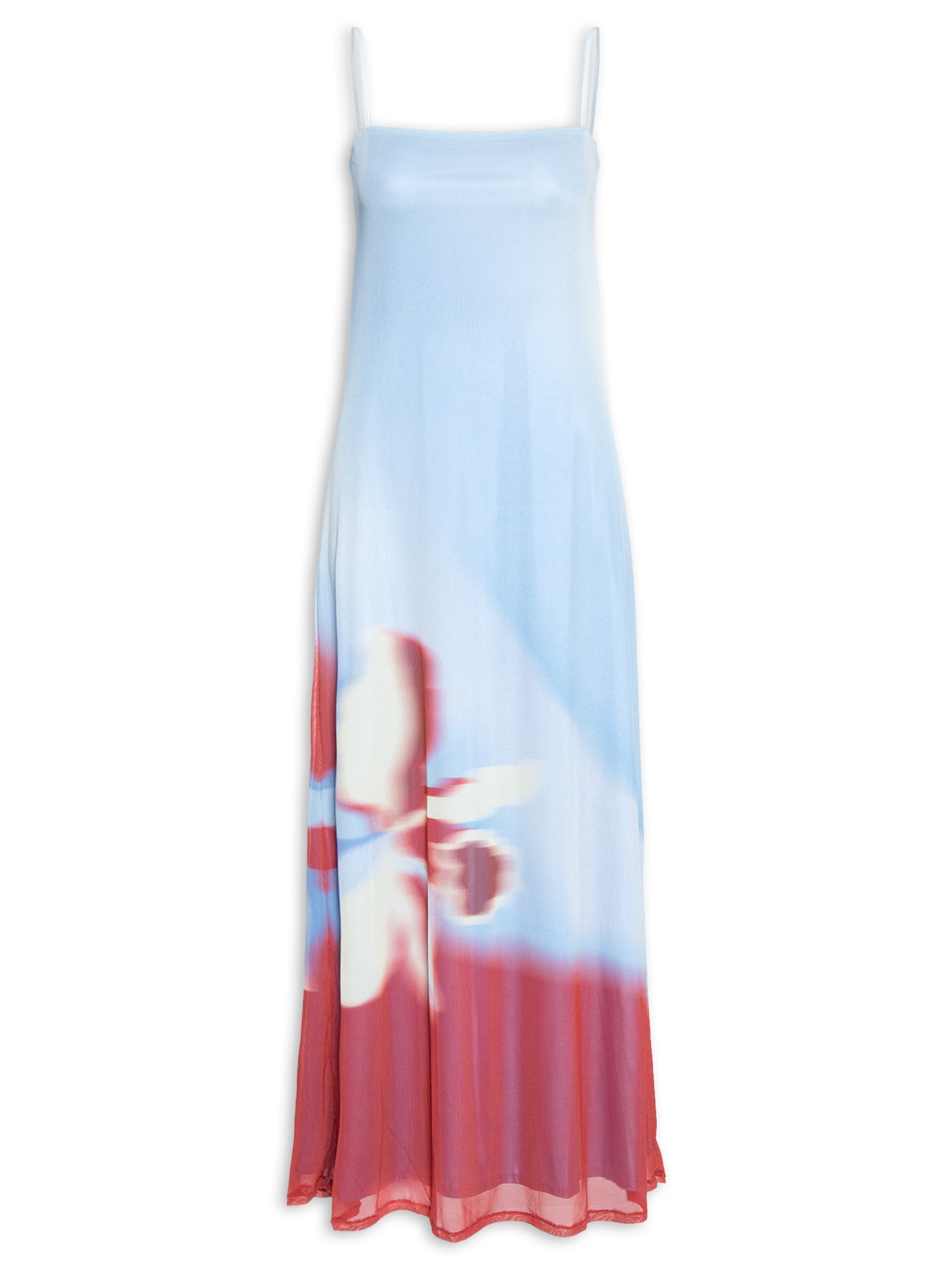 Vestido Tule Estampa Íris Azul Dress To