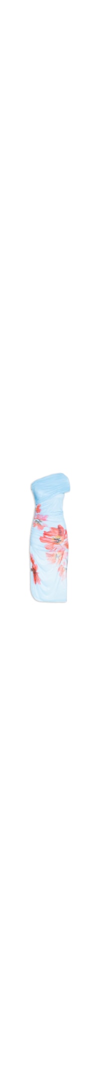 Vestido Tule Estampado - Azul