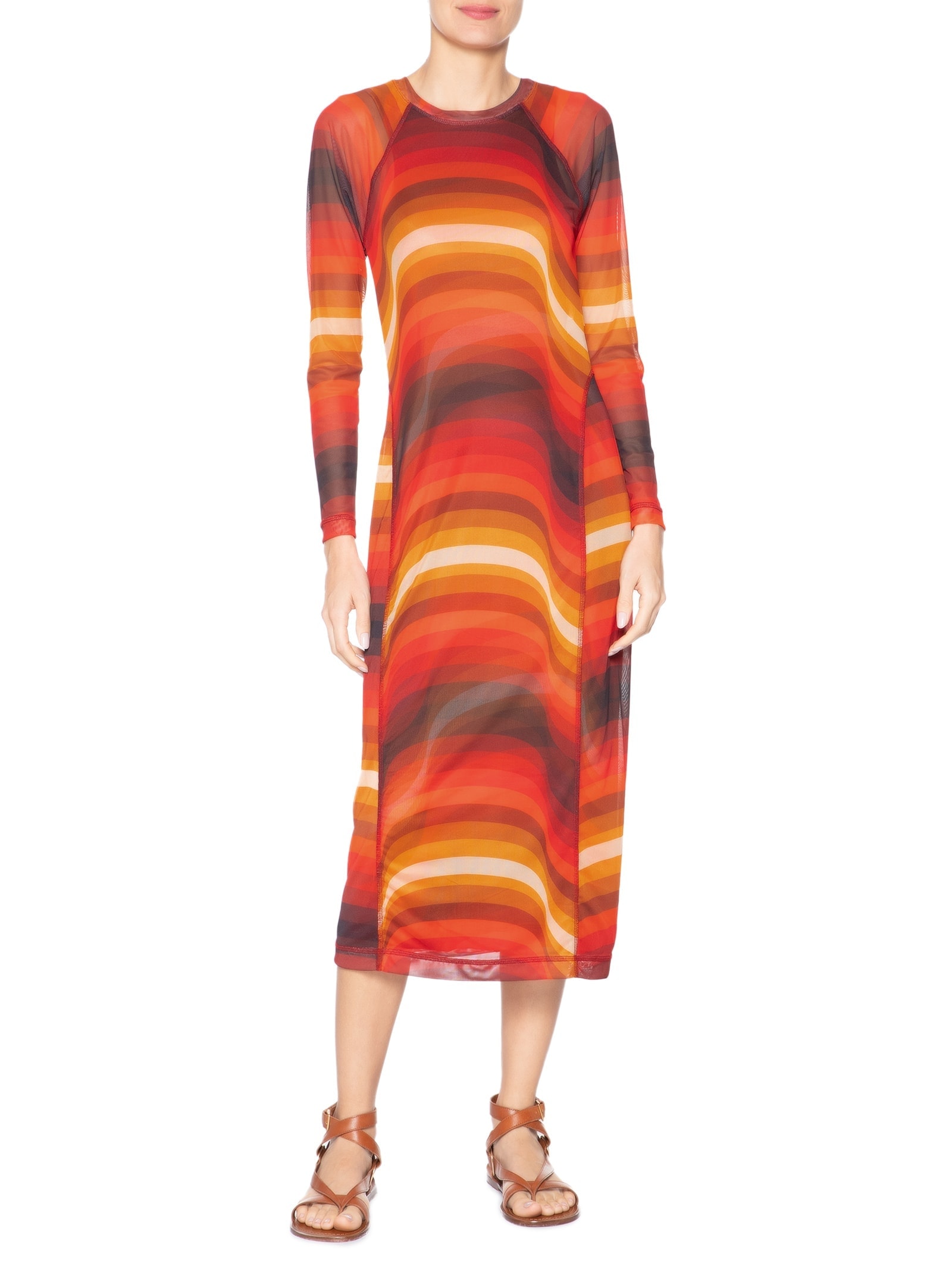 Vestido Tule Fit Ipanema Laranja Osklen