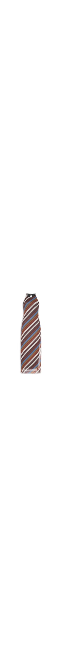 Vestido Tule Longo Estampa Sintonia - Marrom