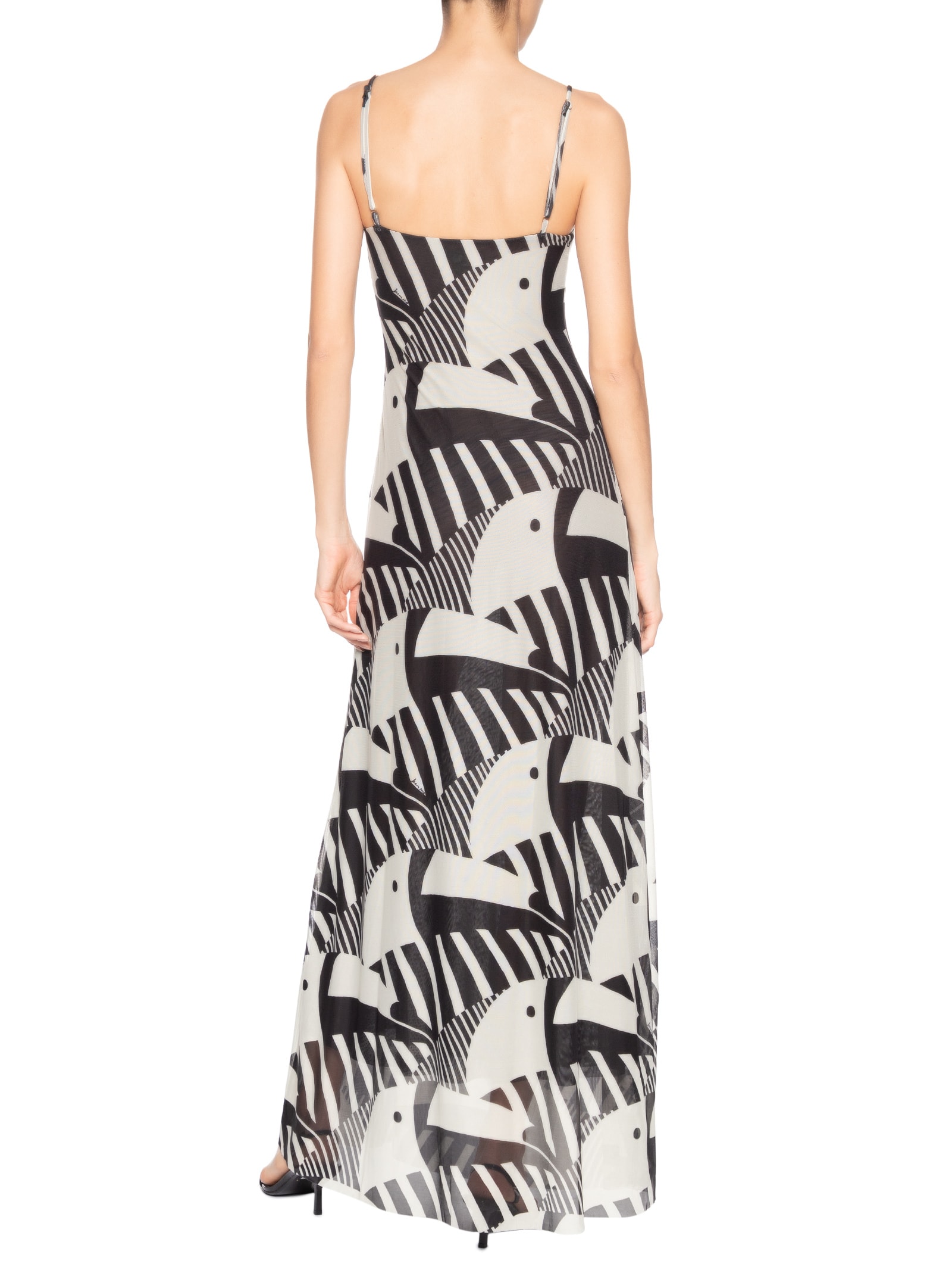 Vestido Tule Longo Tuca Legal Preto Farm