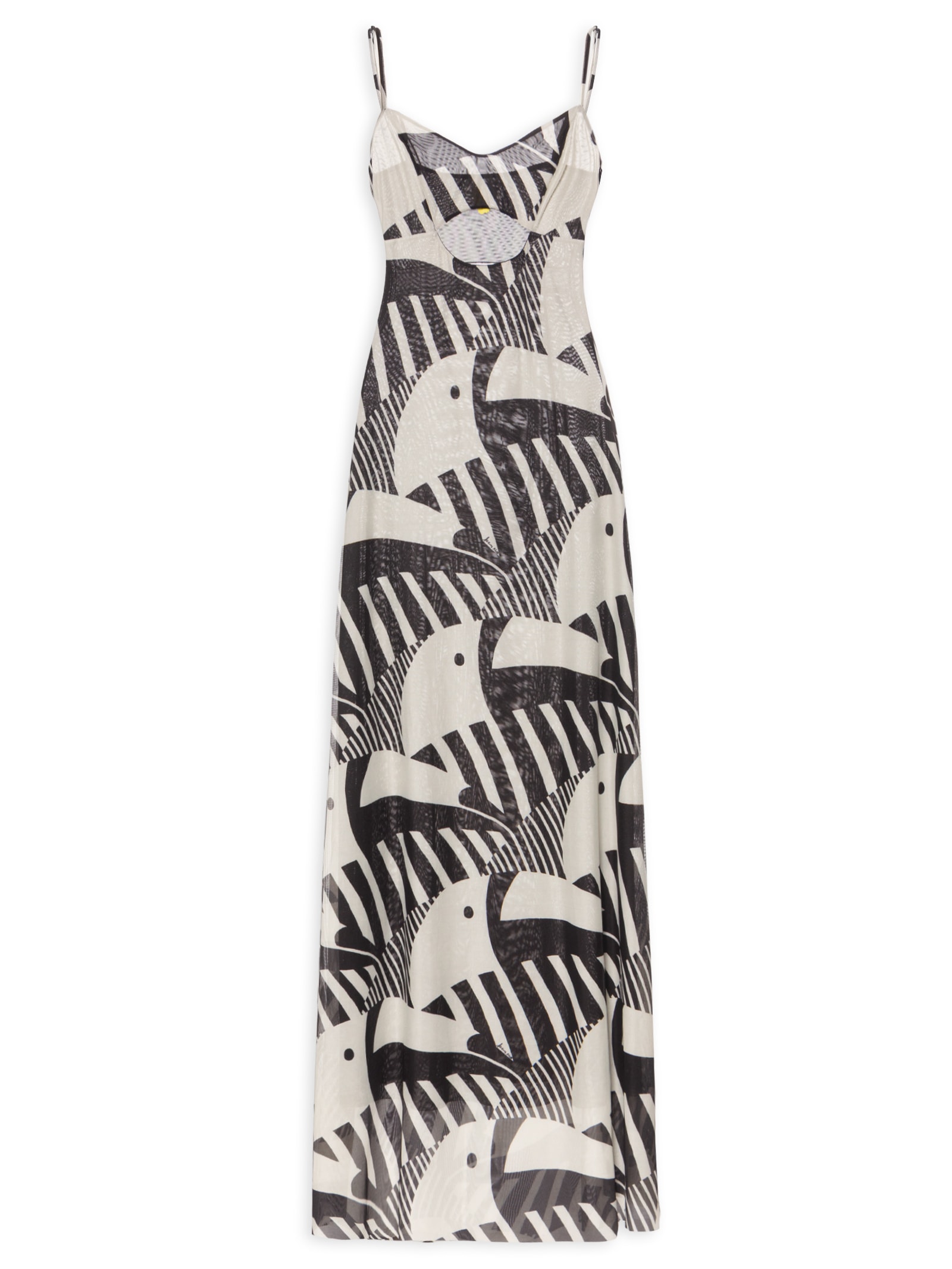 Vestido Tule Longo Tuca Legal Preto Farm