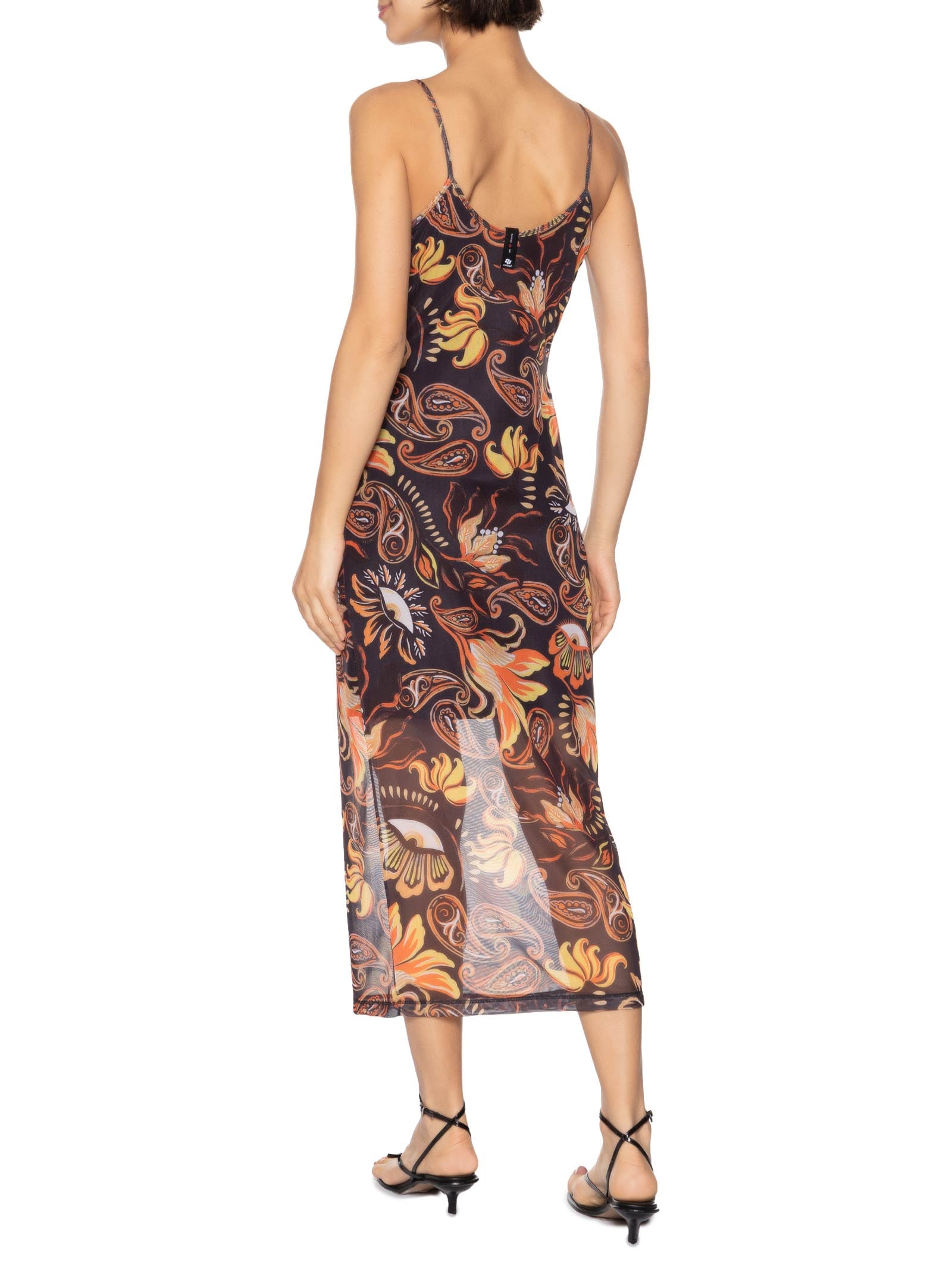 Vestido Tule Marrom Colcci