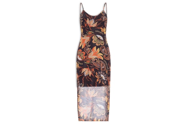 Vestido Tule - Marrom