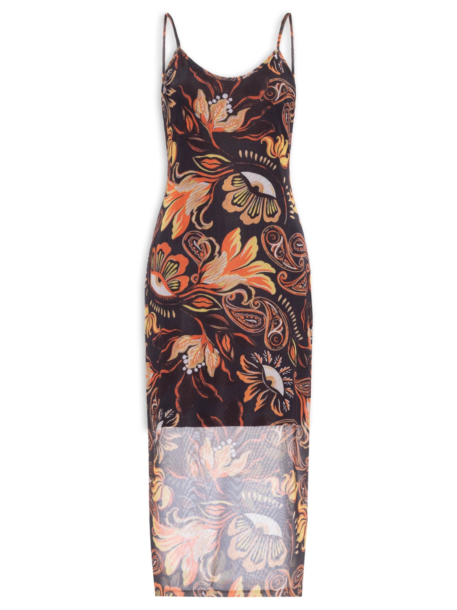 Vestido Tule Marrom Colcci