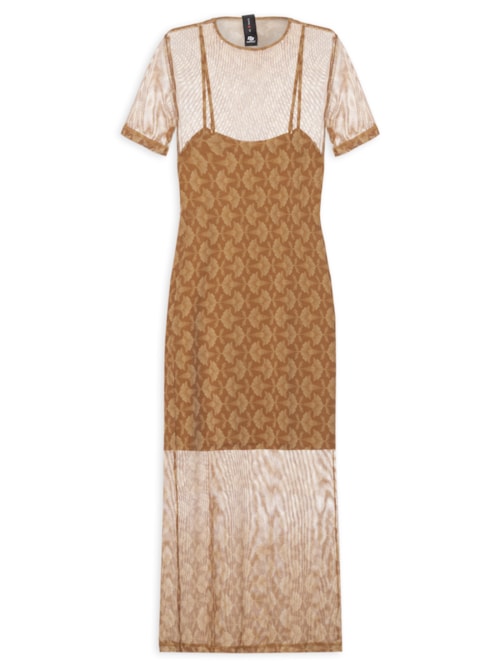 Vestido Tule – Marrom